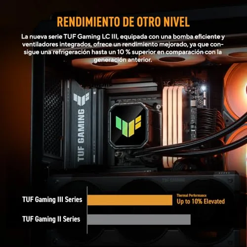 ASUS ▫️ TUF Gaming LC III 360 ARGB - Sistema de refrigeração líquida «tudo-em-um» para CPU com três ventoinhas pré-instaladas e uma bomba eficiente para garantir temperaturas de funcionamento ideais 6