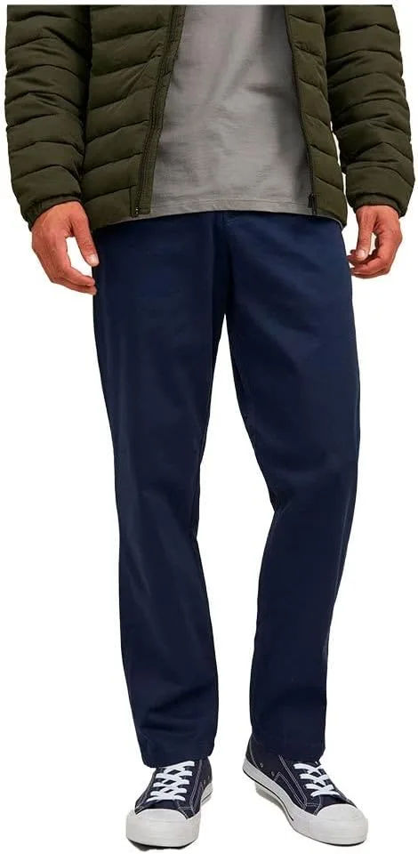 JACK & JONES ▫️ Jpstbill Jjbowie Pleated Noos - Calças Chino para homem