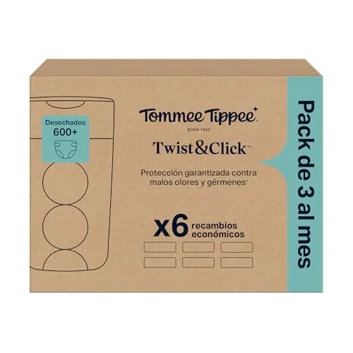 Tommee Tippee ▫️ Sacos de recarga para o cesto de fraldas Twist & Click 2