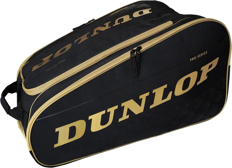 Dunlop Sports ▫️ Saco de raquetes de padel Dunlop Pro Series Preto/Dourado
