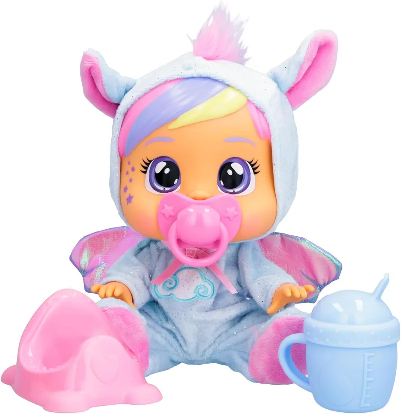 Cry Babies ▫️ BEBÉS QUE CHORAM Loving Care Fantasy Jenna | Boneca bebé que chora lágrimas de verdade, com pijama e 3 acessórios - Brinquedo e presente para meninos e meninas a partir dos 3 anos