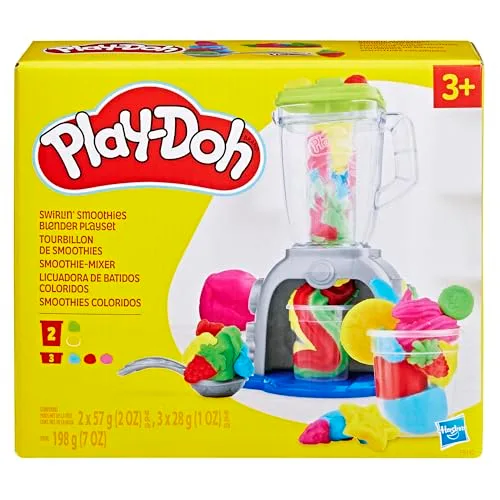 Play-Doh ▫️ Hasbro Swirlin’ Smoothies, Batedeira de Brincar para Meninos e Meninas a partir dos 3 Anos, Jogos de Cozinha, Trabalhos Manuais Criativos 2