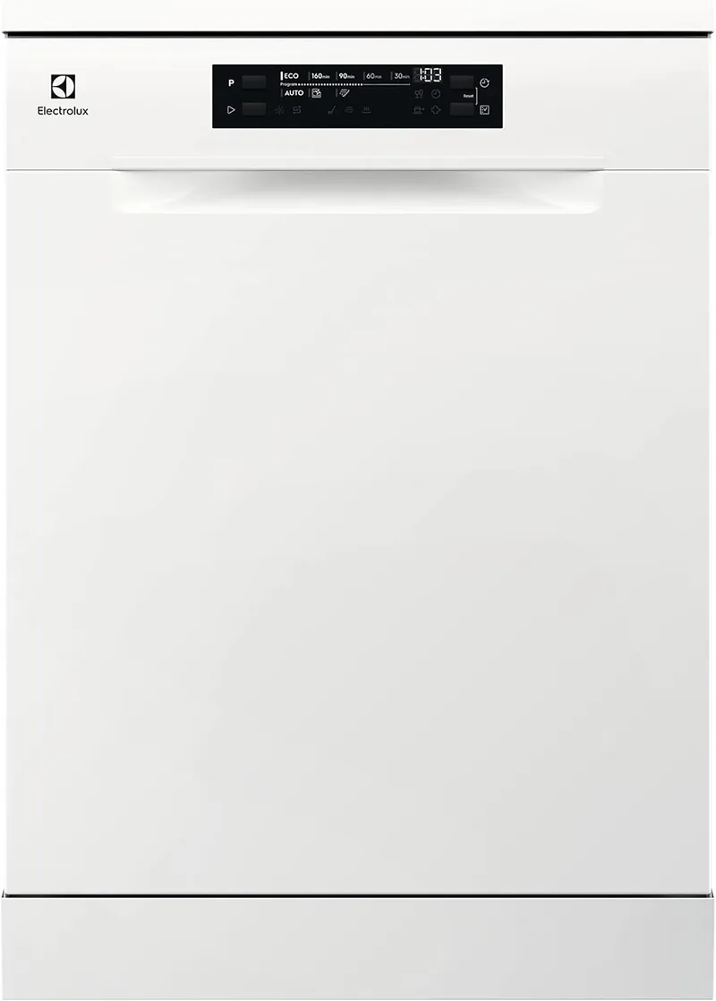 Electrolux ▫️ ESS47420SW Máquina de lavar louça de 60 cm, 13 talheres, Sistema AirDry, Programa Automático de 30 min, Ecrã XL, Função Extra-Higiene, Braço Aspergidor Satélite, Softspikes, 44 dB(A), Branco, Classe C