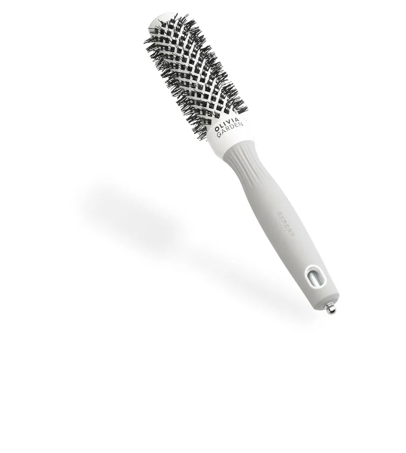 Olivia Garden ▫️ Expert Blowout Shine - Escova redonda de cerâmica anti-estática para um secador de cabelo brilhante e sem frisados