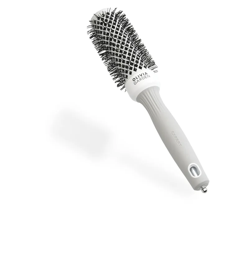 Olivia Garden ▫️ Expert Blowout Shine - Escova redonda de cerâmica antiestática para uma secagem brilhante e sem frizz