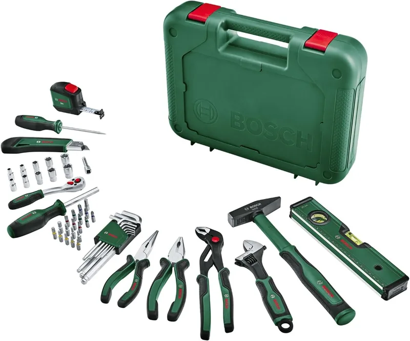 Bosch ▫️ Conjunto de ferramentas manuais avançadas 52 peças