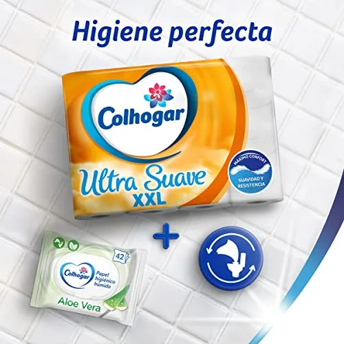 Colhogar ▫️ Ultra Suave XXL x36 - Equivalente a 72 rolos - 2 camadas - 100% sem perfume - Branco - Embalagem de 36 rolos extragrandes (3x12) 4
