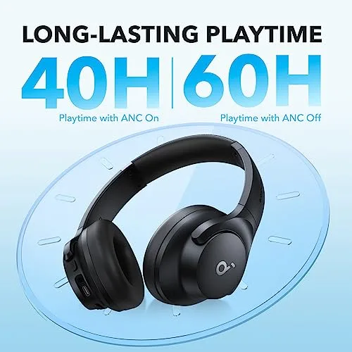Anker soundcore ▫️ Soundcore Q20i da Anker: Auscultadores Bluetooth com ANC híbrida, Hi-Res, 40 horas 5