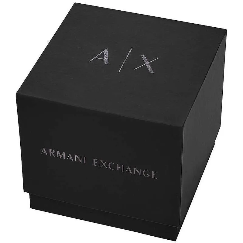 Armani Exchange ▫️ Relógio para homem, movimento de quartzo com três ponteiros e data, caixa de 44 mm com bracelete em pele ou aço inoxidável 4