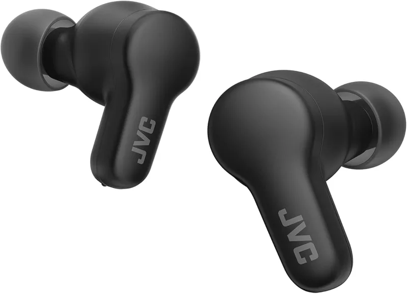 JVC ▫️ Auscultadores Desportivos Sem Fios Bluetooth | Controlo Tátil | 3 Modos de Som | 24 horas de autonomia | Bluetooth 5.3 | Almofadas em 4 tamanhos, de XL a S | Resistentes a salpicos | Preto - HA-Z77T