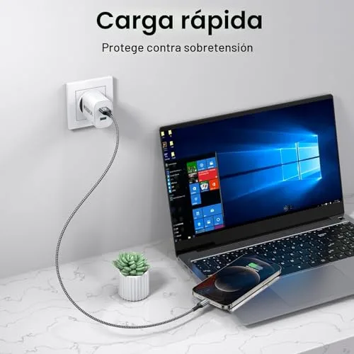 NIBIKIA ▫️ Cabo de carregamento para iPhone de 2 m, embalagem de 3 unidades, com certificação MFi, cabo para iPhone 4