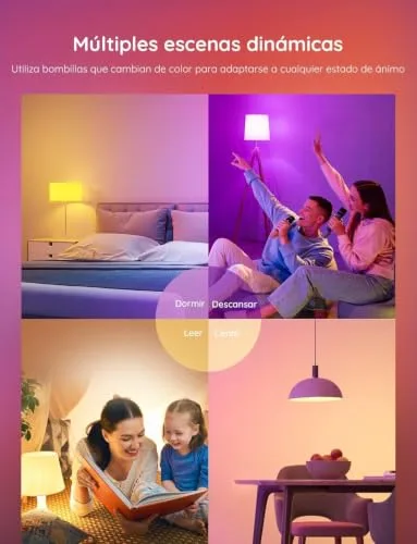 Govee ▫️ Lâmpadas LED inteligentes E27 com Wi-Fi e Bluetooth, conjunto de 2 5