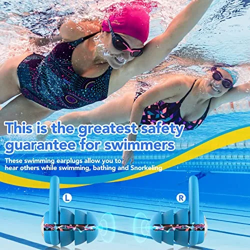 WLSCTY ▫️ Tampões para os ouvidos para natação - 3 pares de tampões de silicone para piscina para adultos 4