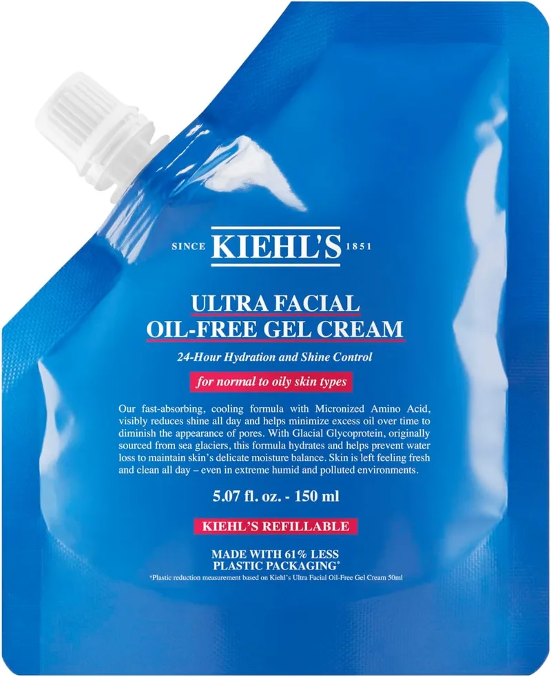 Kiehl's ▫️ KIEHL´S Ultra Facial Oil-Free Gel Cream, gel hidratante refrescante que reduz o brilho, 150 ml, RECARGA