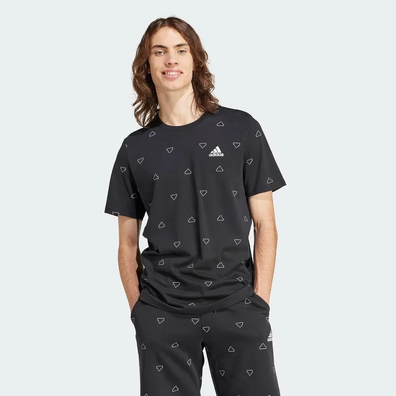 adidas ▫️ Camisola com estampado e monograma da coleção Seasonal Essentials para homem