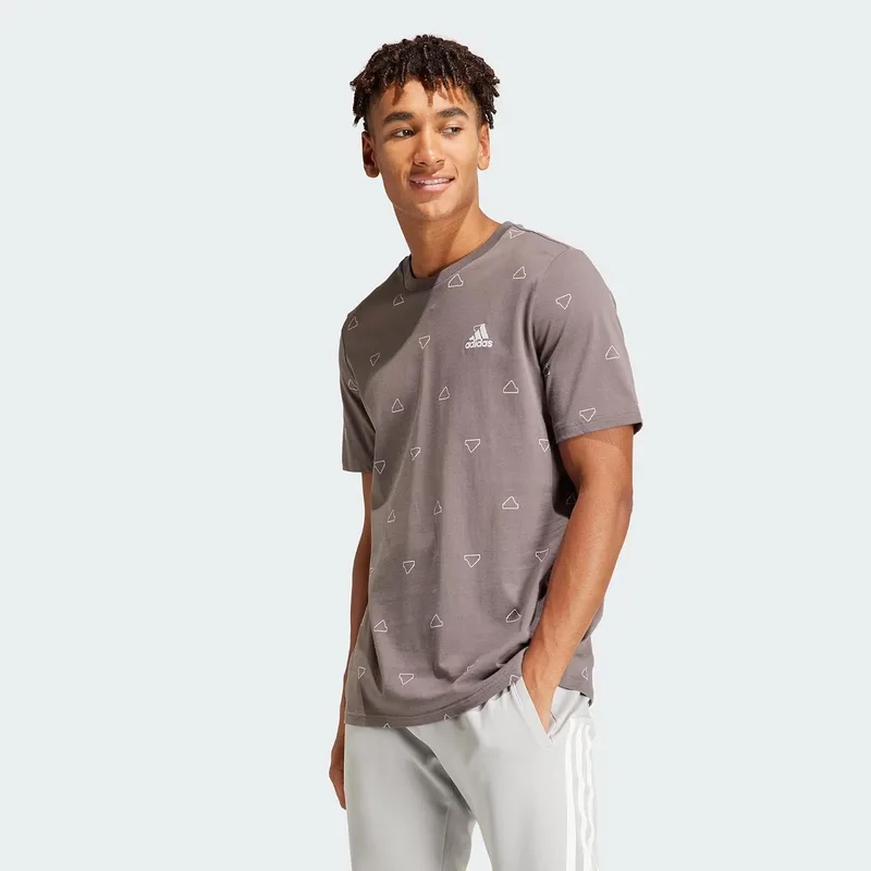 adidas ▫️ Camisola com estampado e monograma da coleção Seasonal Essentials para homem