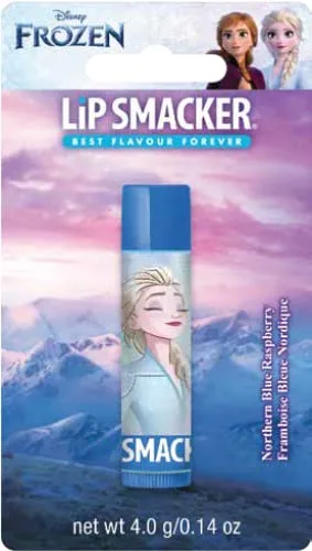 Lip Smacker ▫️ Coleção Disney Frozen – Bálsamo Labial Hidratante Infantil Disney Elsa – Hidratante para os lábios com sabor a framboesa azul do norte – Embalagem individual 2