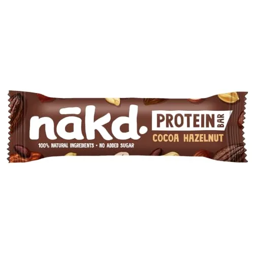 nākd. ▫️ Protein Cacau e Avelã | Barras Raw | 16 x 45 g (720 g) 5
