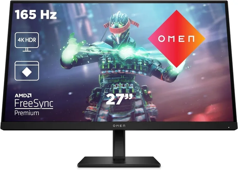 HP ▫️ Monitor de jogos OMEN 27s de 27", FHD 1920 x 1080 a 240 Hz, IPS, 16:9, 1 ms, HDMI, antirreflexo, AMD FreeSync Premium, compatível com consolas, preto