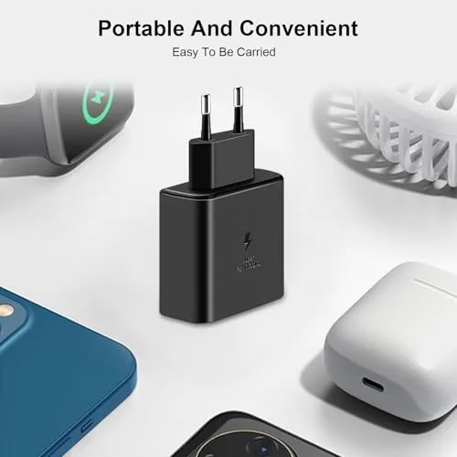 Muybienz ▫️ Carregador USB-C rápido de 45 W para Samsung Galaxy S23 Ultra/S23/S23+/S22 Ultra/S22/S22+/S21 Ultra/S21+/S21/S20,Note 10/10+/20/S20/S21/S10/S9/S8, Galaxy Tab S7/S8/S8+, carregador Tipo C PPS com cabo de 6 pés 5