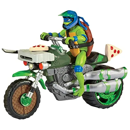 TEENAGE MUTANT NINJA ▫️ Veículo e Figura do Leonardo da série «Ninja Kick Cycle» das Tartarugas Ninja, Moto de Brincar e Personagem do filme «Caos Mutante», TMNT, para fãs, meninos e meninas a partir dos 4 anos, Famosa (TU803100) 5