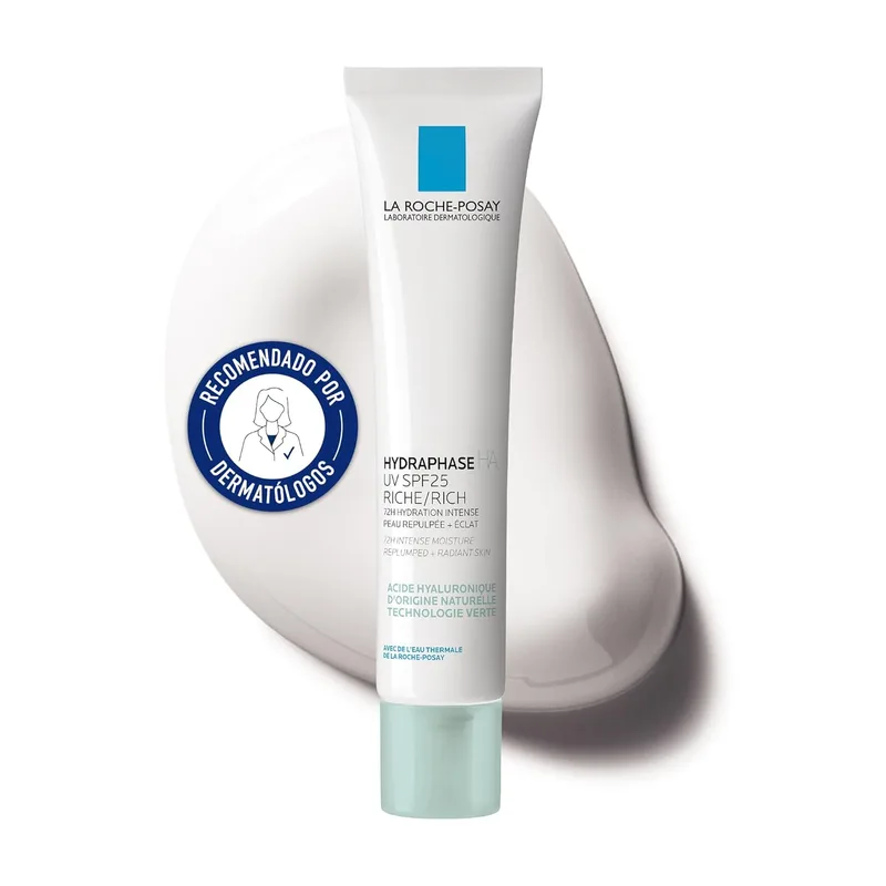 La Roche-Posay ▫️ Tratamento Hidratante Intensivo, FPS 25 contra os raios UV, pele rehidratada e luminosa durante 72 horas, fórmula com ácido hialurónico, Hydraphase HA, 40 ml