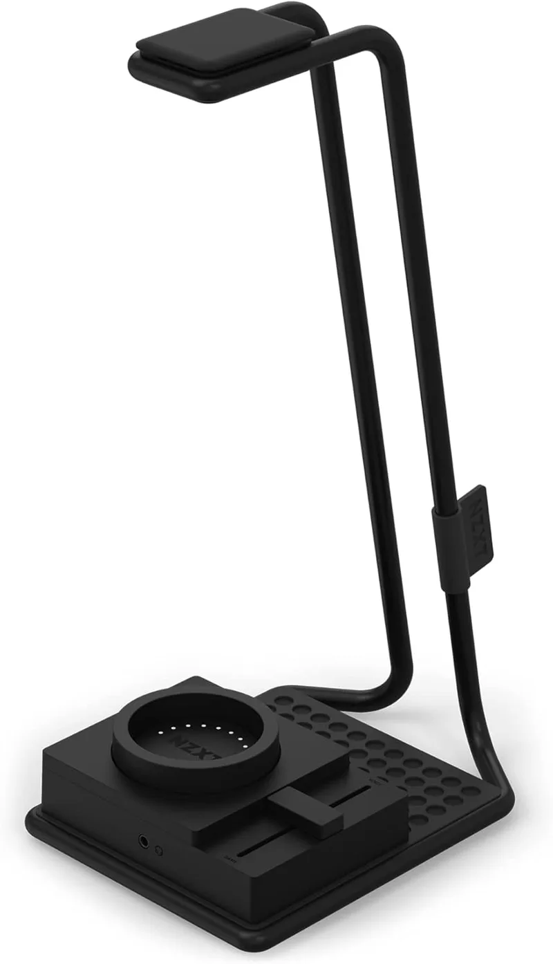 NZXT ▫️ Relay SwitchMix Ap-USMSM-B1 - Suporte para auscultadores e misturador de áudio para PC de jogos - Comutação de áudio entre os auscultadores e as colunas - Preto