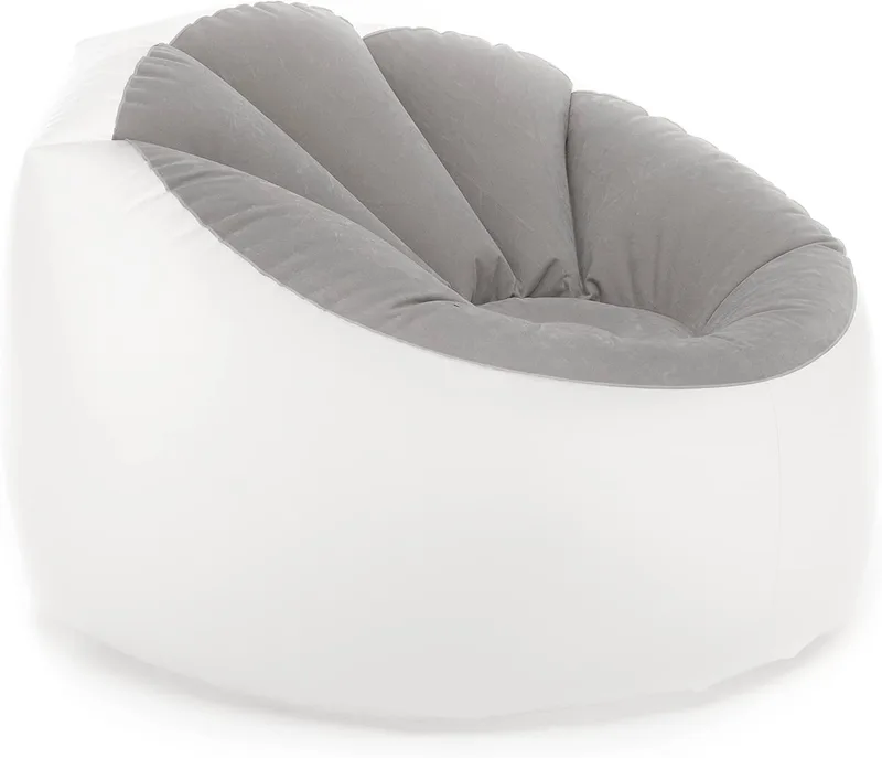 InnovaGoods ▫️ Puff insuflável para exterior ®, espreguiçadeira LED multicolorida, à prova de água, inclui um remendo de reparação e controlo remoto, ideal para campismo, piscina, sala de estar.