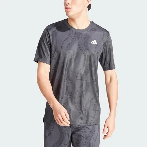 adidas ▫️ Camisola Club Tennis Graphic para homem, Carbon/Black, L 5
