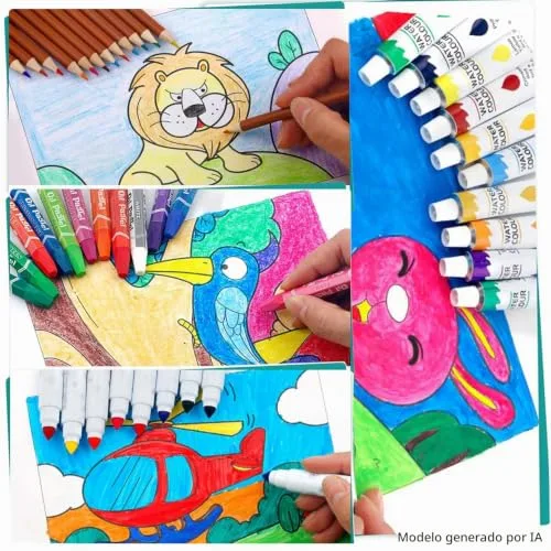 KINSPORY ▫️ Maleta de tintas com 139 peças para crianças 3