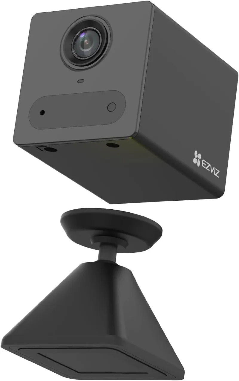 EZVIZ ▫️ Câmara de vigilância sem fios para interiores, 1080P, bateria de 2000 mAh, deteção de movimento humano por PIR, visão noturna por infravermelhos, áudio bidirecional, compatível com cartões SD até 512 GB, CB2
