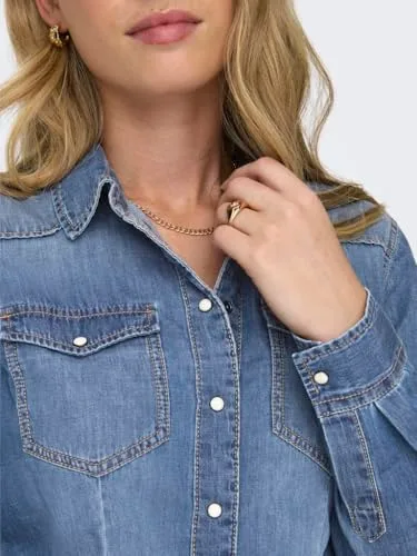ONLY ▫️ Camisa de ganga Camisa de ganga ONLALEXA 3