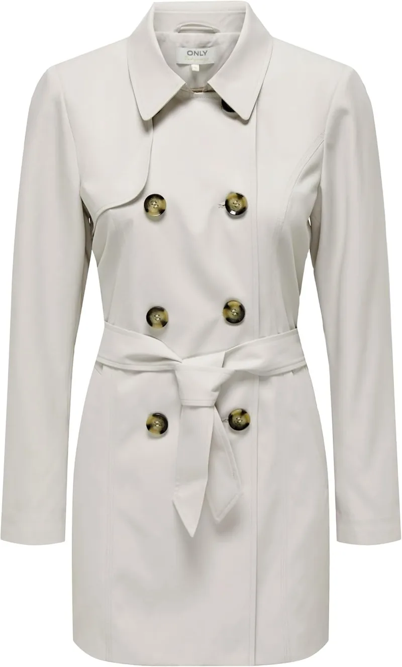 Only ▫️ Onlvalerie Trenchcoat Otw Noos Trenchcoat com duplo peito para mulher