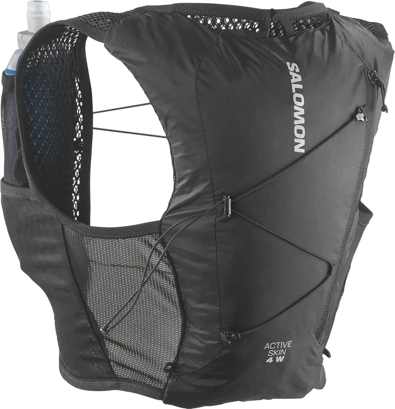 SALOMON ▫️ Colete de hidratação Active Skin 4 Women Trail Running Hiking com frascos incluídos, 4L, concebido para mulheres, hidratação fácil e armazenamento optimizado