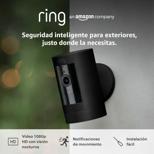 Ring ▫️ Câmara exterior com bateria (Stick Up Cam) | Câmara de vigilância Wi-Fi sem fios para a sua casa, com vídeo HD, comunicação bidirecional e instalação fácil | 30 dias grátis Home 2