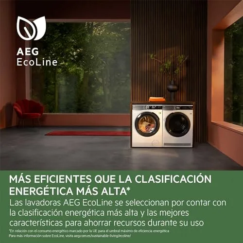 AEG ▫️ LFR7184N2V, Máquina de lavar roupa de carregamento frontal, 8 kg, 1400 rpm, instalação livre, função de vapor, lavagem rápida, gaveta universal, motor inverter, ecrã LCD/LED, Série 7000, branca, Classe A 2