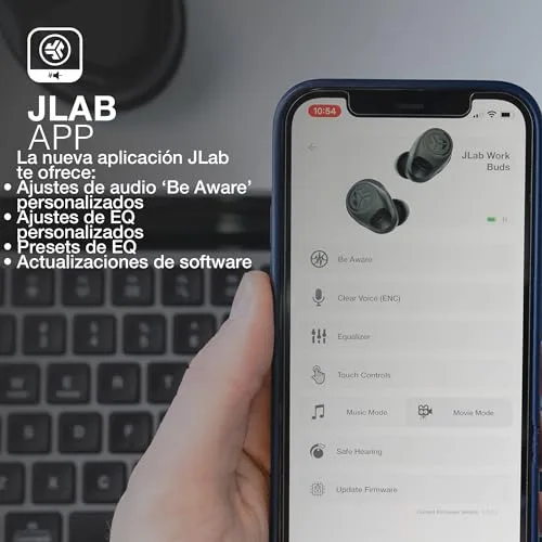 JLab ▫️ Auscultadores sem fios Bluetooth Work Buds com microfone - 55 h 6