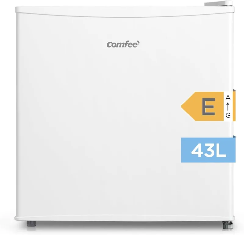 Comfee ▫️ ' RCD50WH2(E) Frigorífico mini bar, pequeno e silencioso, porta única, para hotel, casa, aplicações de escritório, 43L, branco, 47,2 x 45 x 49,2 cm