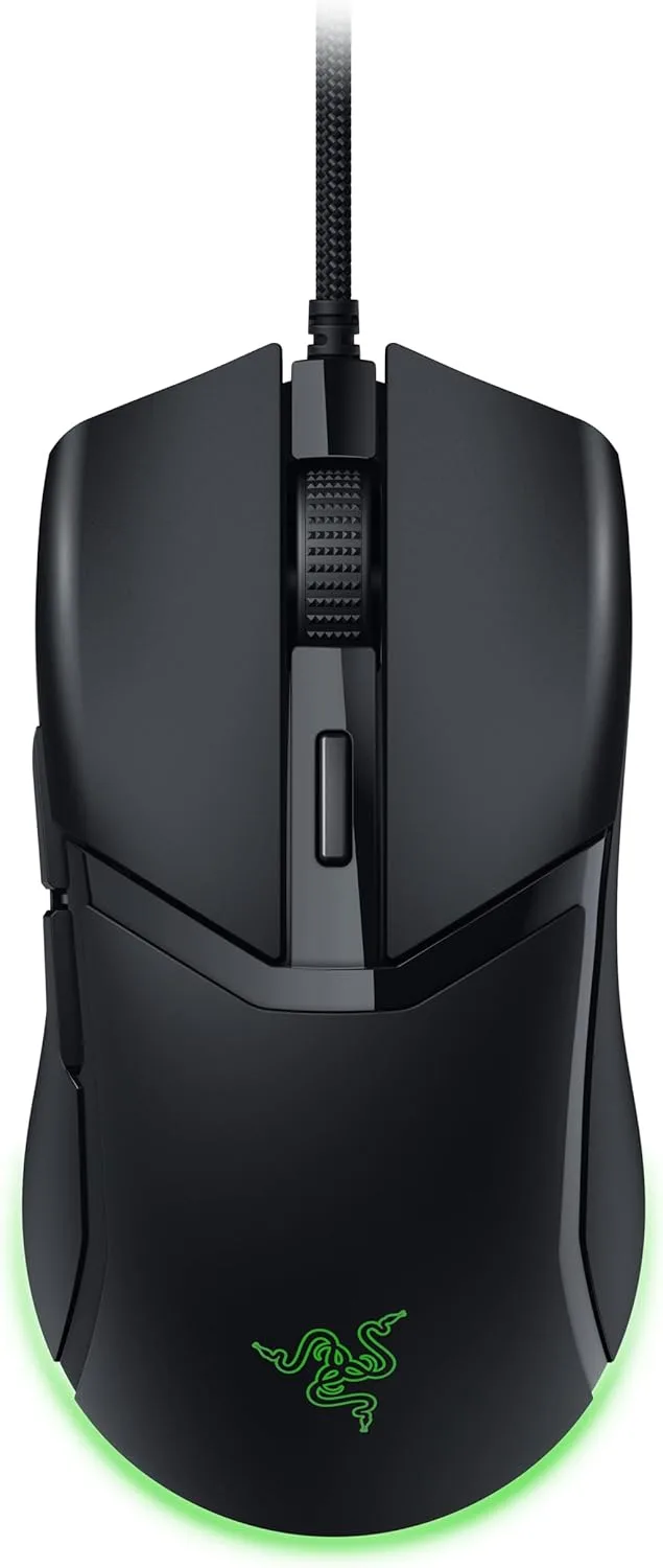 Razer ▫️ Cobra - rato para jogos com fio, leve, Chroma RGB (57 g, interruptores óticos Gen-3, iluminação Chroma com brilho gradual na parte inferior, ajustes precisos do sensor) Preto