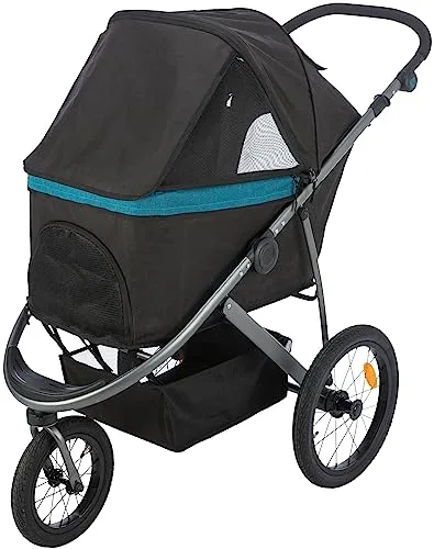 TRIXIE ▫️ Carrinho de passeio 60 x 112 x 120 cm, 12,5 kg, Preto, Petróleo 2