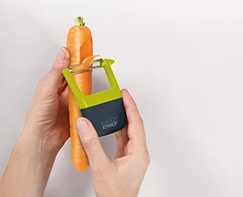 Joseph Joseph ▫️ Duo Descascador de Batatas, Frutas e Legumes com Pega Ergonómica Antiderrapante, Corte Reto, Removedor de Olhos de Batata, Verde 3