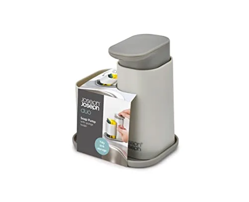 Joseph Joseph ▫️ Duo - Dispensador de sabão de cozinha com suporte para esponja, organizador e arrumação para o lava-loiça da cozinha, cinzento 5