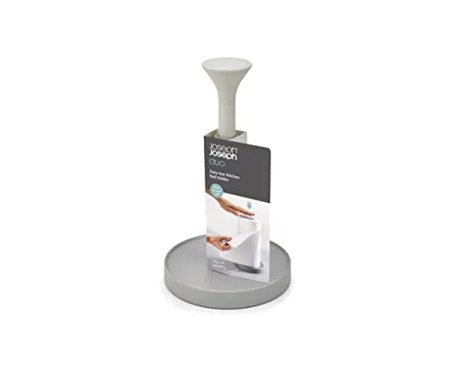 Joseph Joseph ▫️ Duo - Suporte para rolos de papel de cozinha, com função «empurrar e rasgar» para retirar os rolos com facilidade (altura máxima do rolo de papel de cozinha de 24 cm), cinzento/branco 6