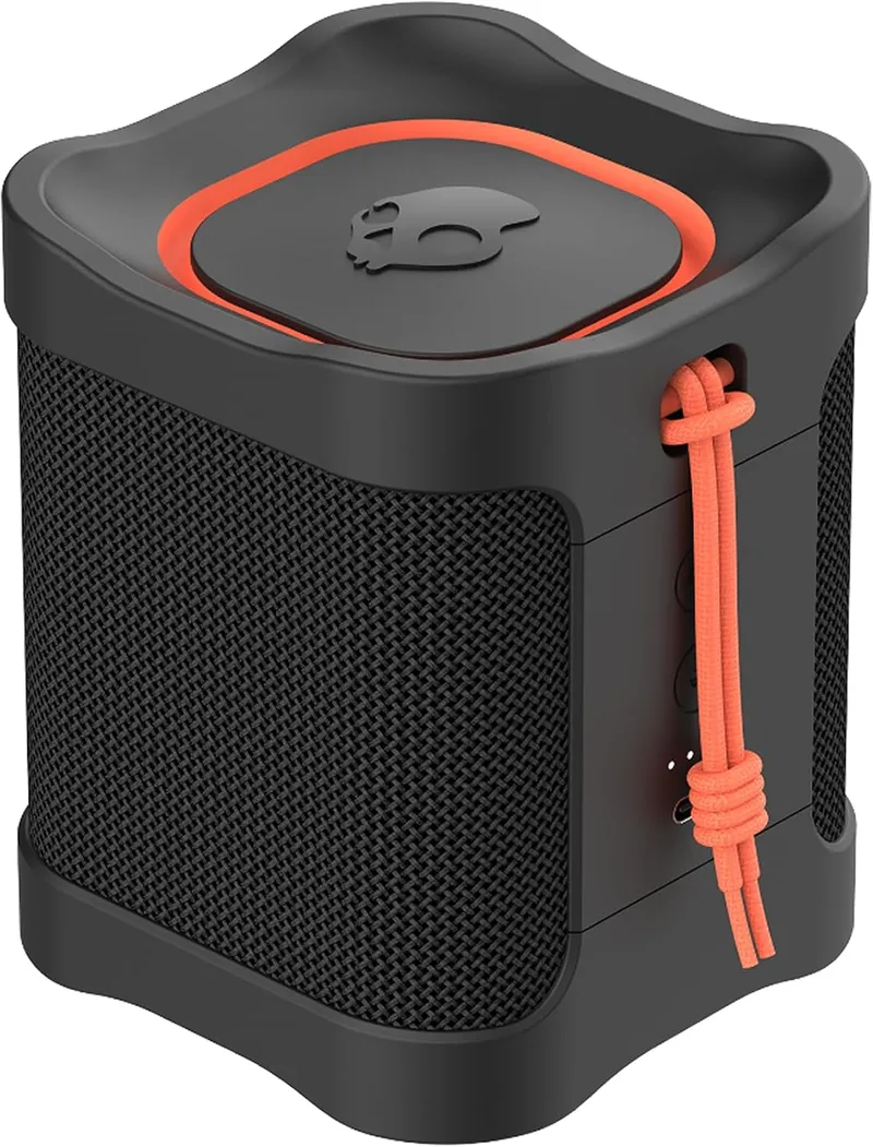 Skullcandy ▫️ Terrain Mini: Altifalante portátil sem fios com Bluetooth, resistência à água IPX7, 14 horas de autonomia, True Wireless Stereo e alça integrada para viagens e utilização ao ar livre - Preto