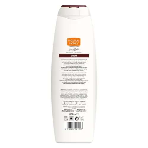 Natural Honey ▫️ Gel de Banho com Extrato Natural de Coco Hidratante e Suavizante, com Hydradermal Complex para uma pele suave, fresca e protegida, aroma tropical, linha Sensations, 650 ml 2
