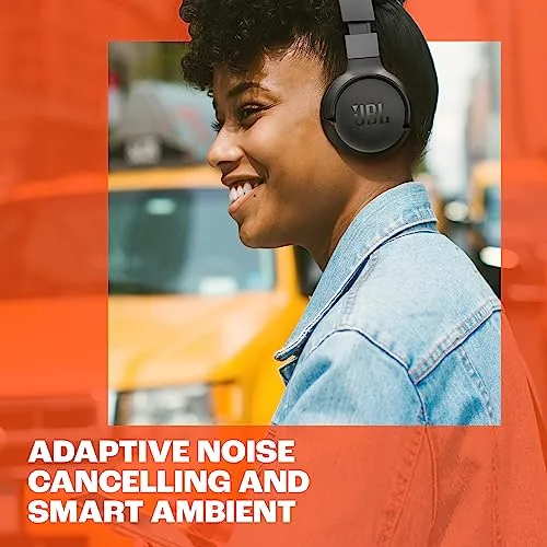 JBL ▫️ Auscultadores Tune 670 NC, auscultadores supra-auriculares sem fios leves com cancelamento de ruído adaptativo, Bluetooth e 70 horas de autonomia, preto 4