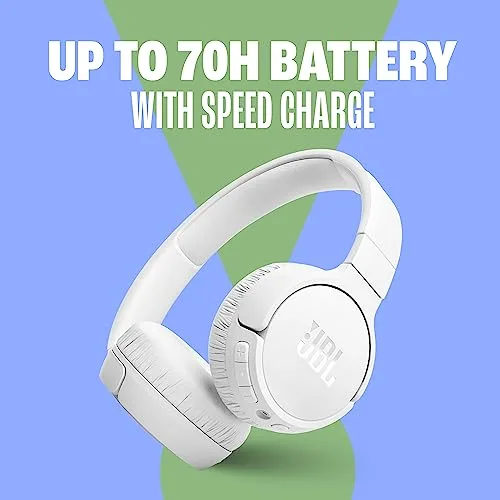 JBL ▫️ Auscultadores Tune 670 NC, auscultadores supra-auriculares sem fios leves com cancelamento de ruído adaptativo, Bluetooth e 70 horas de autonomia, preto 5