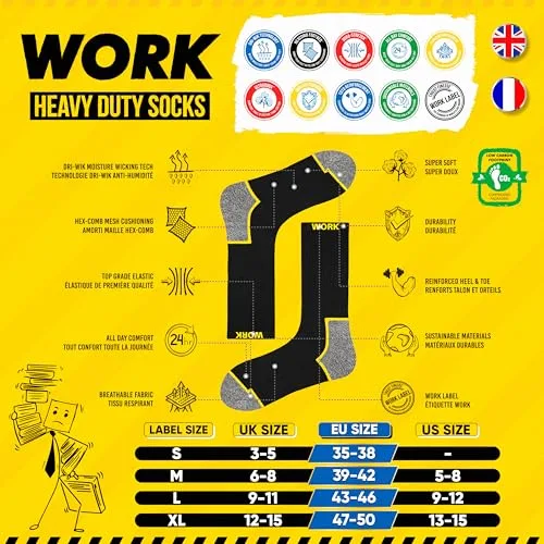 SOXCO ▫️ 10 pares de meias de trabalho para homem WORK Socks 4