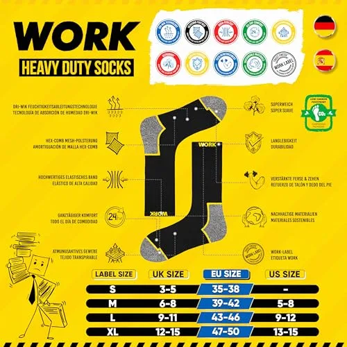 SOXCO ▫️ 10 pares de meias de trabalho para homem WORK Socks 6