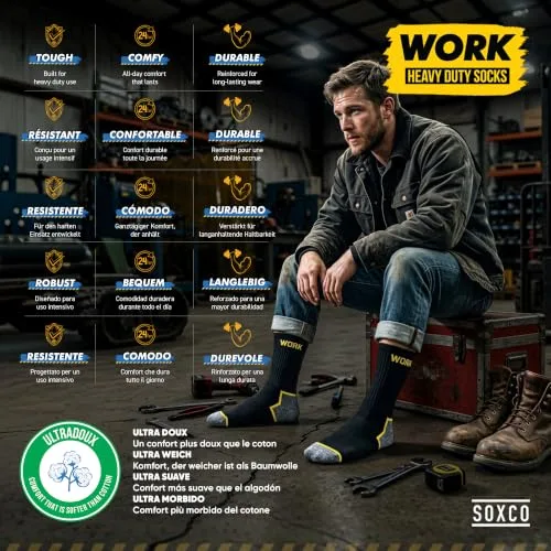SOXCO ▫️ 10 pares de meias de trabalho para homem WORK Socks 7